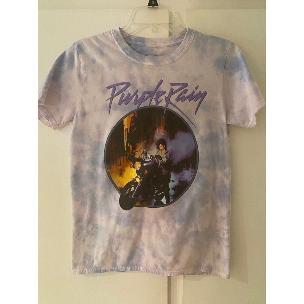 Prince Purple Rain Tie Dye Graffic T-Shirt, Size Medium